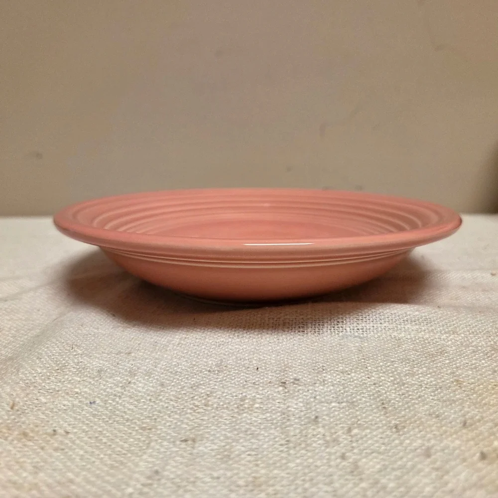 Fiesta HLC USA Oval Serving Platter Rose Pink Coral Ceramic Dinnerware 11.5 inch